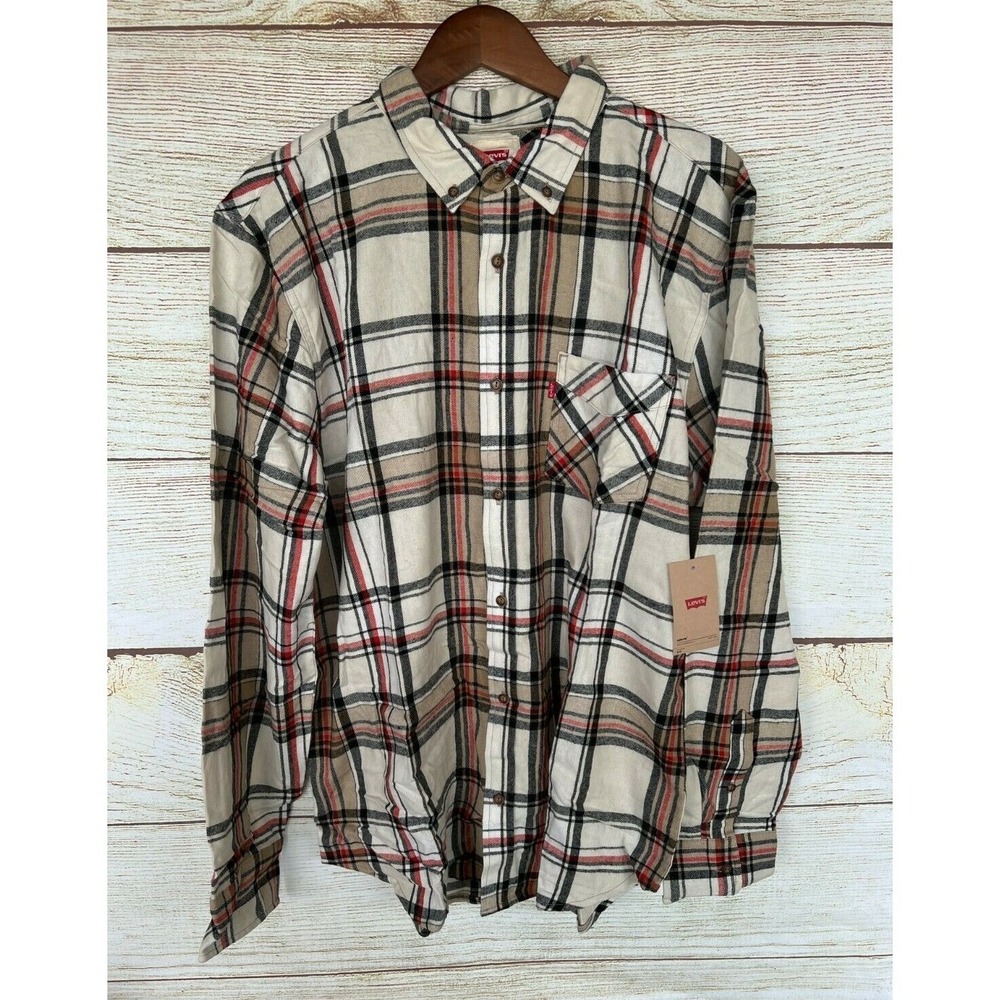 Levi's Button Shirt Mens Size XLarge Saluda Flannel Shirt Long Sleeve Shirt New